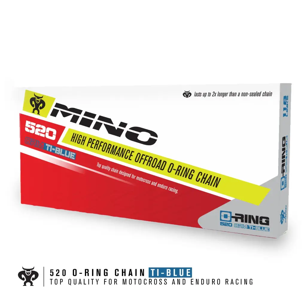 MINO : 520 ORM Ti O Ring Chain 118 links , Blue