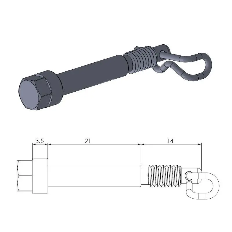 MINO :  ( 30-5025 ) Brake pad pin ktm-50-front