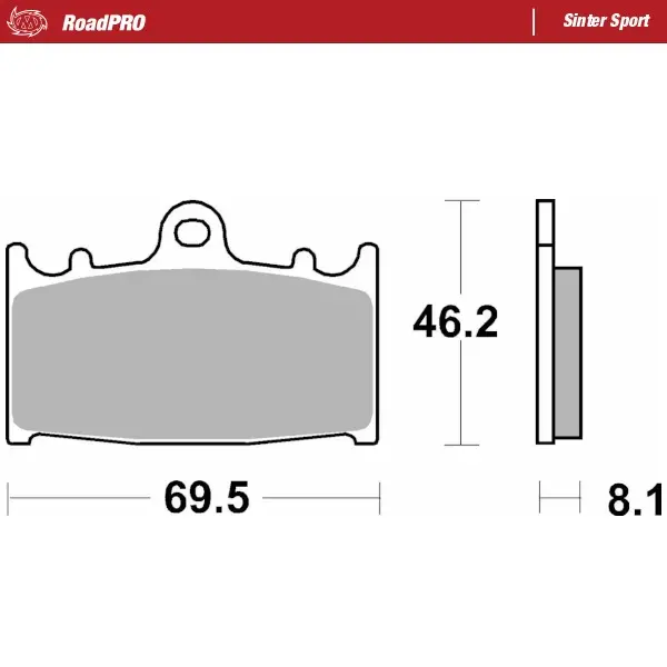 [402705] Moto-Master: Brake pad RoadPro | Sinter Sport