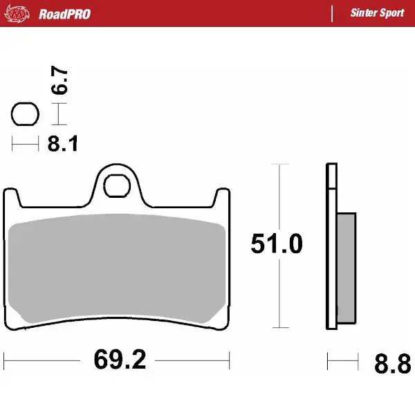 Moto-Master :  Brake pad RoadPRO Sinter Sport