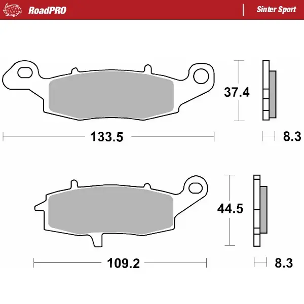Moto-Master : Brake pad RoadPro | Sinter Sport