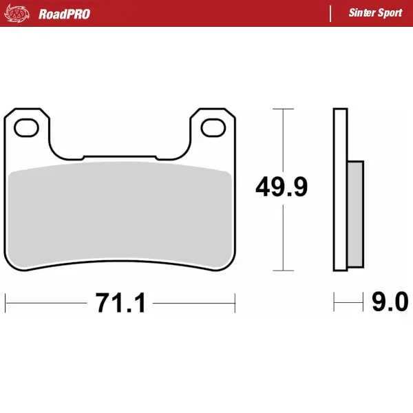 Moto-Master : Brake pad RoadPro | Sinter Sport