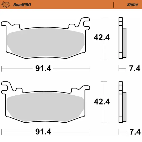 Moto-Master : Brake pad RoadPro | Sinter front