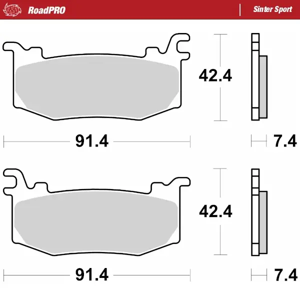 Moto-Master : Brake pad RoadPro | Sinter Sport