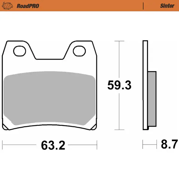 Moto-Master : Brake pad RoadPro | Sinter rear