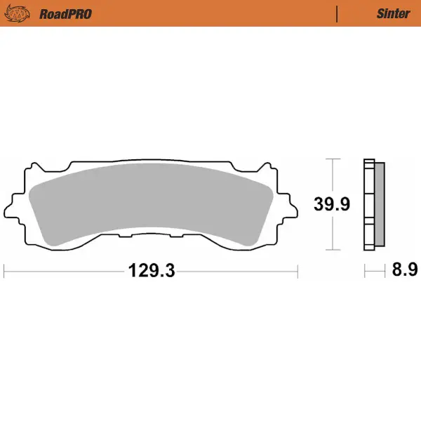 Moto-Master : Brake pad RoadPro | Sinter front
