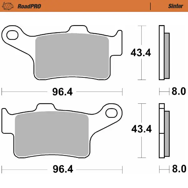 Moto-Master : Brake pad RoadPro | Sinter front