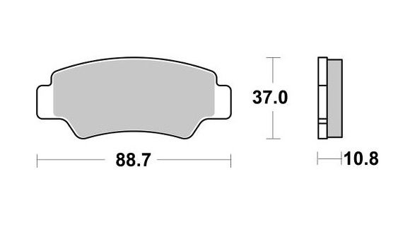 MINO Brake Pads Sinter , Fits :  ( 35-825 ) M0825M , CF Moto     (sintered metal )