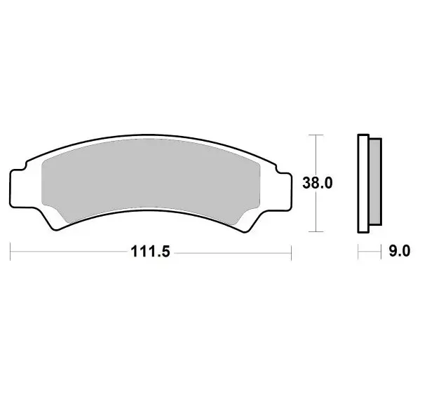 MINO Brake Pads Sinter , Fits :  ( 35-826 ) M0826M , Segway     (sintered metal )-Medium,Wet condition