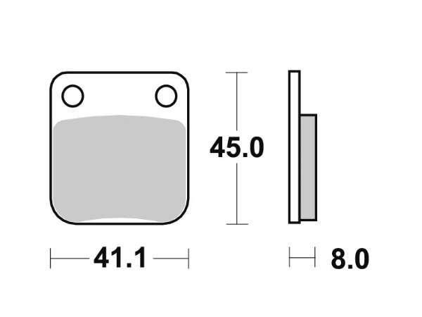 MINO Brake Pads Sinter , Fits :  ( 35-900 ) M0054M , KX 65 , YFM     (sintered metal )