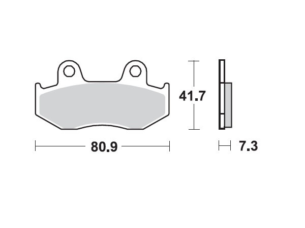 MINO : ( 35-904 ) M0092M  , Brake Pads Sinter , Fits : TRX (sintered metal ) Medium for Wet condition
