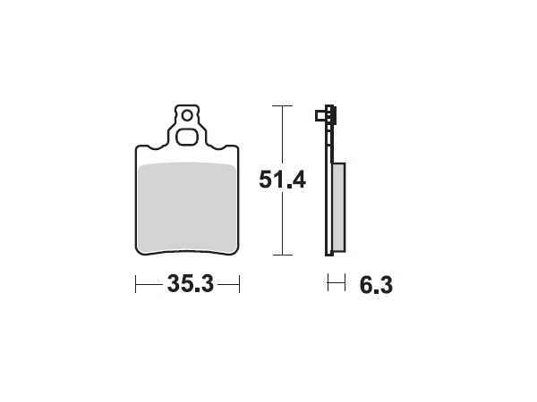 [MI-35-907-M] MINO : ( 35-907 ) M0060M  , Brake Pads Sinter , Fits : KTM 65     (sintered metal ) Medium for Wet condition