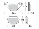 MINO : ( 35-911 ) M0067M  , Brake Pads Sinter , Fits : Husaberg     (sintered metal ) Medium for Wet condition