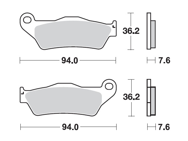 MINO Brake Pads Sinter , Fits :  ( 35-930 ) M0181 , KTM Front - Medium     (sintered metal )