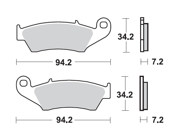 MINO : ( 35-934 ) M0185S   , Brake Pads Sinter , Fits : Honda Front (sintered metal ) Soft  for Dry conditions