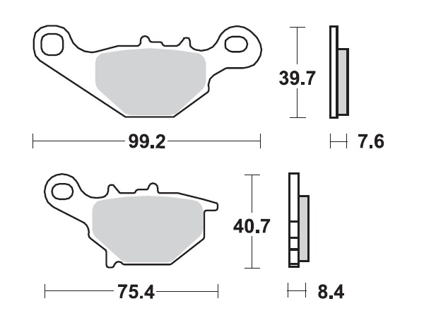 MINO Brake Pads Sinter , Fits :  ( 35-935 ) M0230M , RM 85     (sintered metal )-Medium,Wet condition