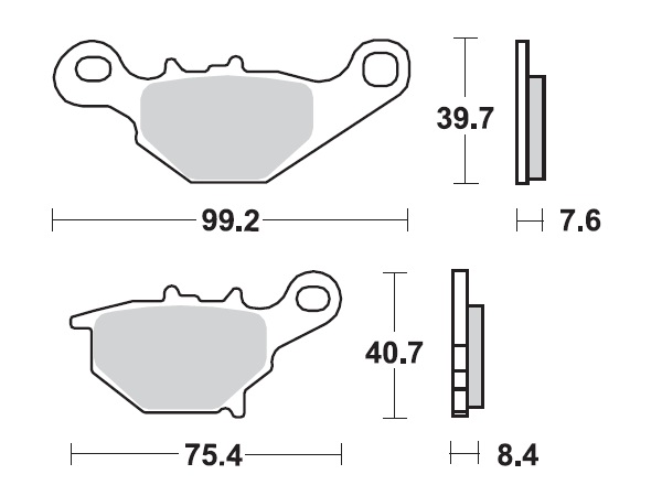 MINO : ( 35-948 ) M0401M  , Brake Pads Sinter , Fits : RM 85      (sintered metal ) Medium for Wet condition