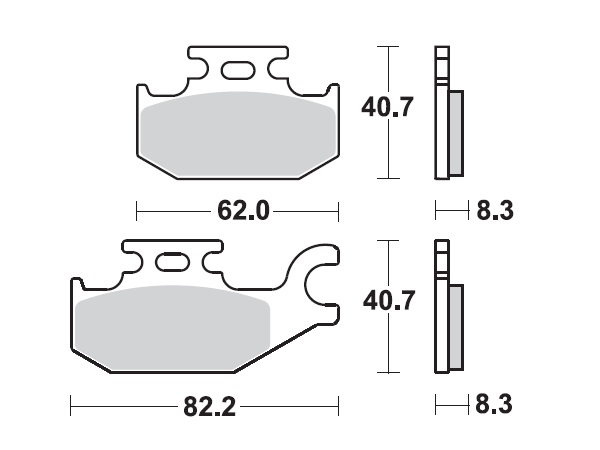 MINO : ( 35-957 ) M0413M  , Brake Pads Sinter , Fits : Suzuki     (sintered metal ) Medium for Wet condition