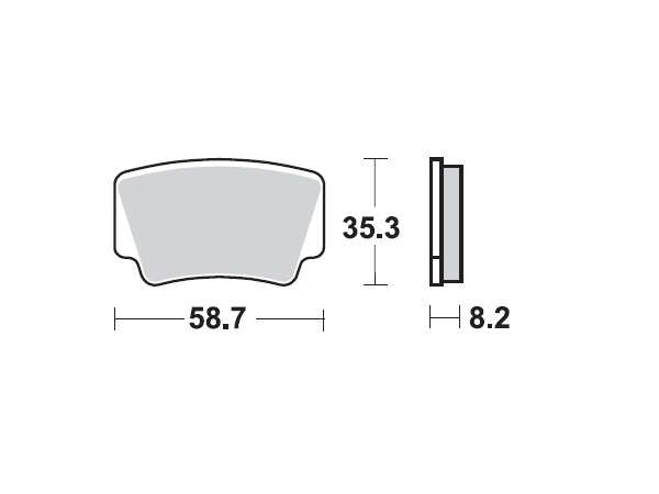 MINO : ( 35-966 ) M0463M  , Brake Pads Sinter , Fits : KTM Rear   (sintered metal ) Medium for Wet condition