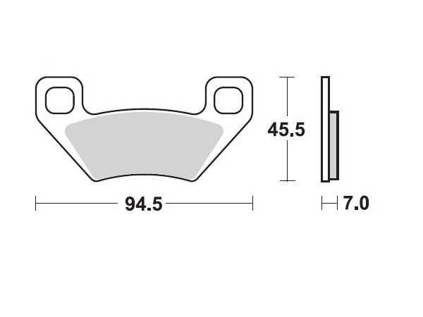 MINO Brake Pads Sinter , Fits :  ( 35-972 ) M0395M , ARCTIC     (sintered metal )-Medium,Wet condition