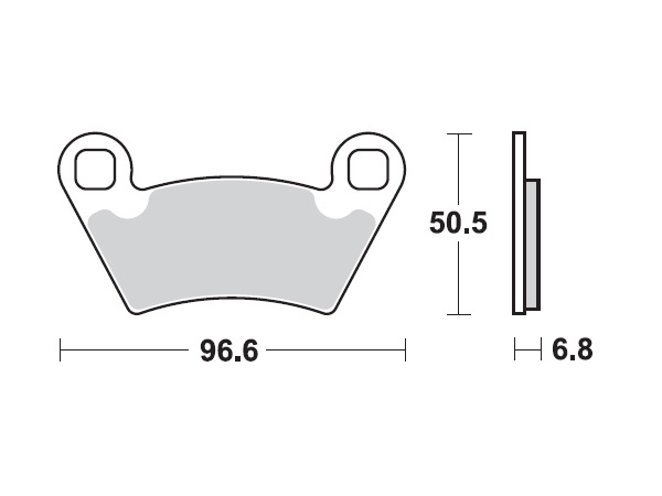 MINO : ( 35-982 ) M0354M  , Brake Pads Sinter , Fits : Polaris    (sintered metal ) Medium for Wet condition