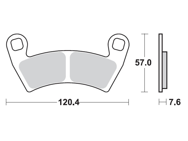MINO : ( 35-984 ) M0452M  , Brake Pads Sinter , Fits : Polaris    (sintered metal ) Medium for Wet condition