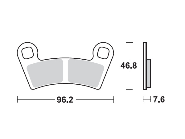 MINO : ( 35-985 ) M0456M  , Brake Pads Sinter , Fits : Polaris    (sintered metal ) Medium for Wet condition