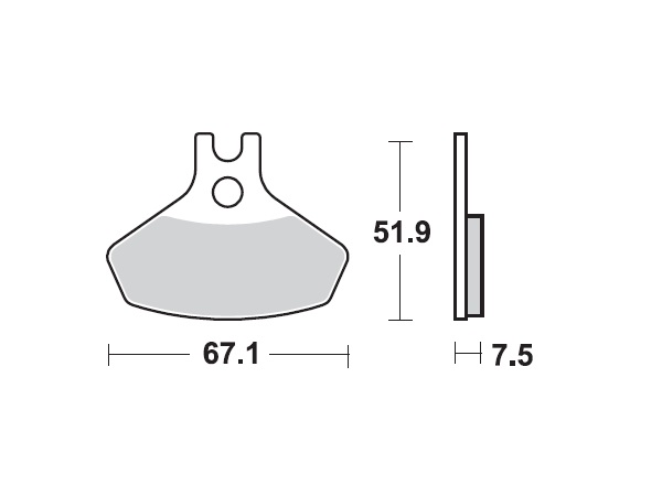 MINO : ( 35-986 ) M0468M  , Brake Pads Sinter , Fits : Cam Am     (sintered metal ) Medium for Wet condition