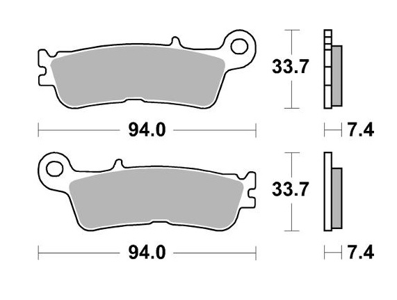 MINO : ( 35-998 ) M2219M  , Brake Pads Sinter , Fits : Yamaha (sintered metal ) Medium for Wet condition