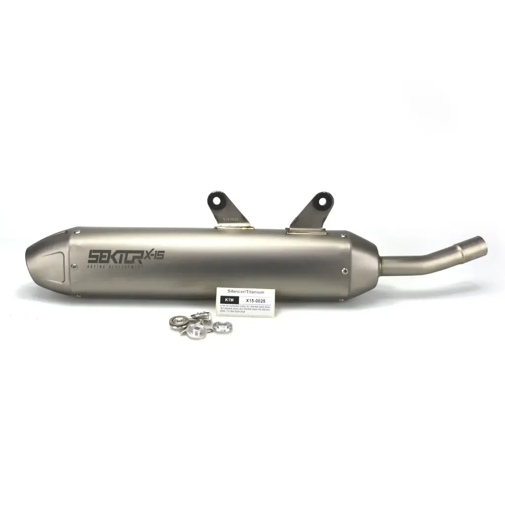 ( Sector ) 2 Stroke | silencer | Slip On  Titanium- KTM XC-W250/300 (2024) | SX 250/300 (2023-2024)