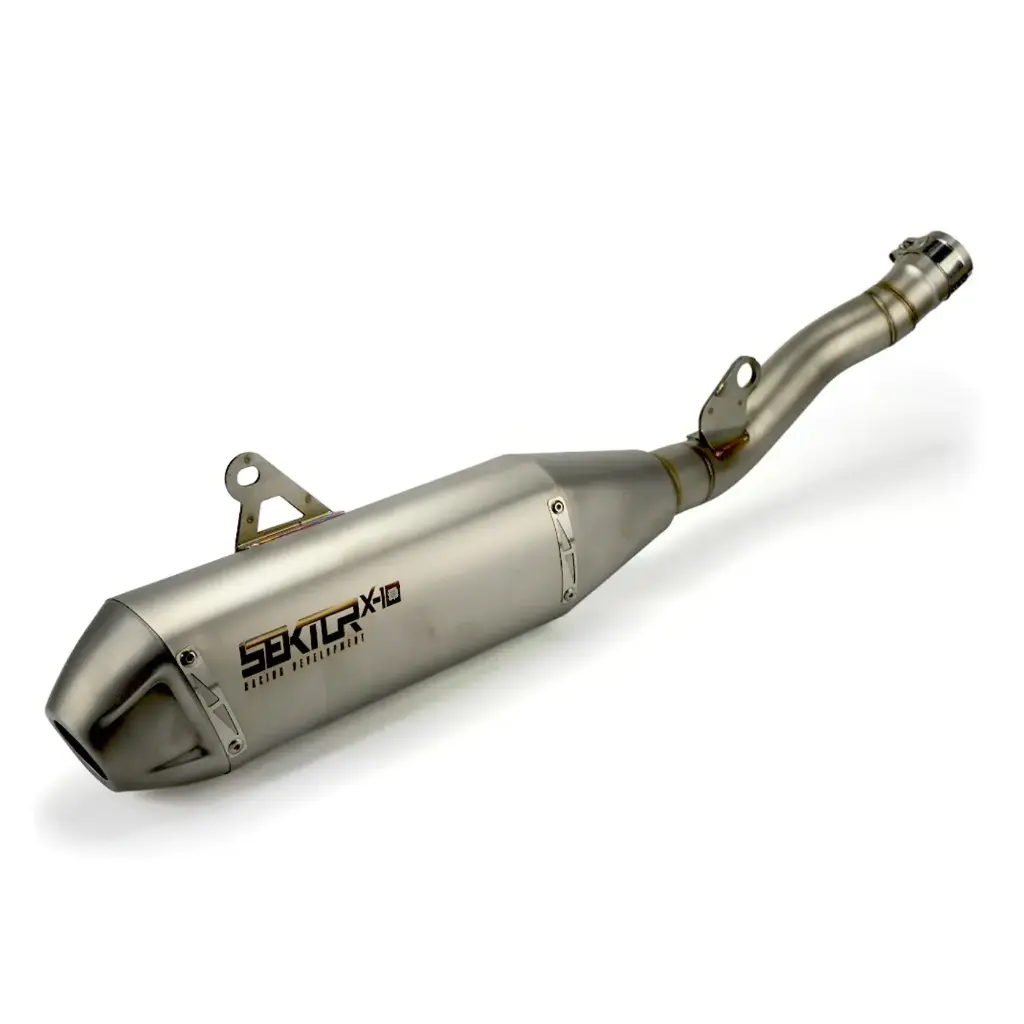 ( Sector ) 4 Stroke | Yamaha: YZF 250 2020-2024  | slip-on silencer | grey Steel