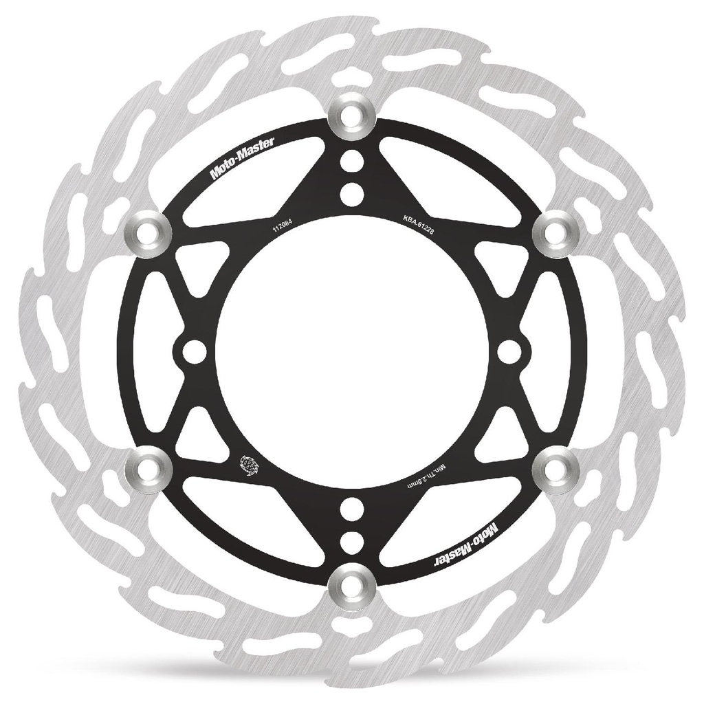 Moto-Master : Flame MX disc | Floating | Front | Ø270mm | Black | Kawasaki: KX/KXF
