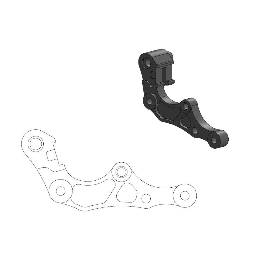 Moto-Master : Adapter | Front | For Ø260mm | Black | KTM: SX85