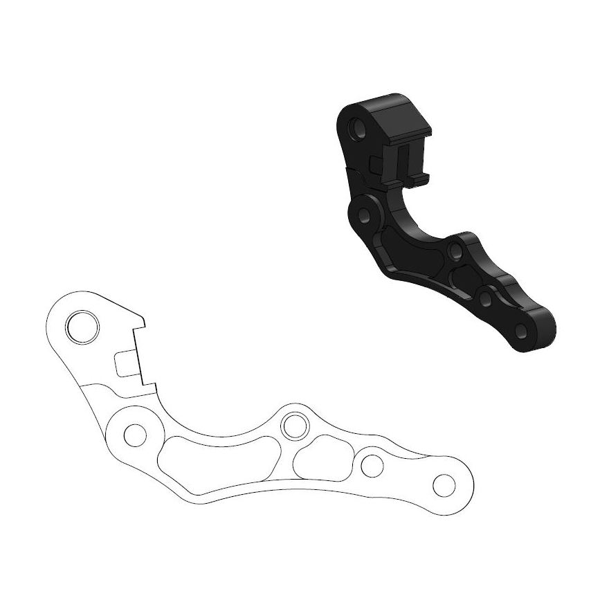 Moto-Master : Adapter | Front | For Ø270mm | Black | GasGas