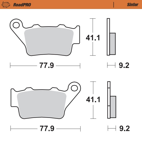 Moto-Master : Brake pad RoadPro | Sinter rear