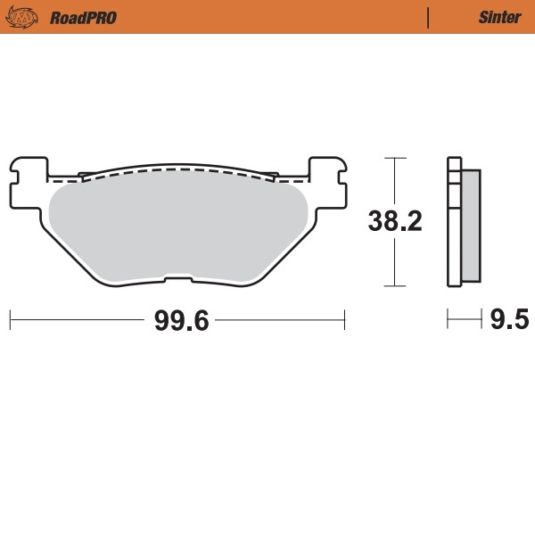 Moto-Master: Brake pad RoadPro | Sinter rear