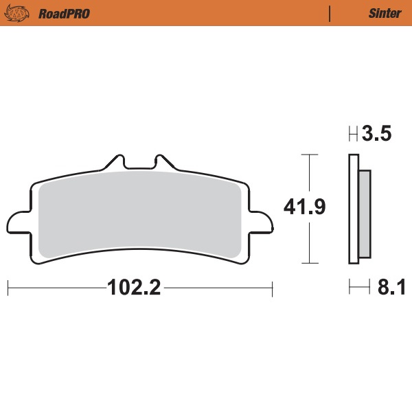 Moto-Master : Brake pad RoadPro | Sinter front