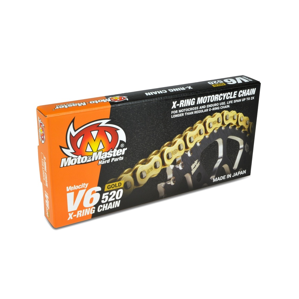 Moto-Master : MX chain | V6-520 | X-ring | 120 links | Gold