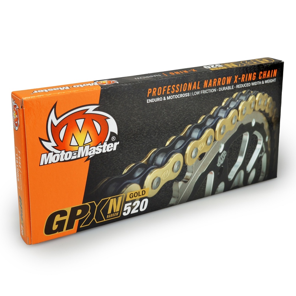 Moto-Master : MX chain | GPXN-520 | X-ring | 120 links | Gold