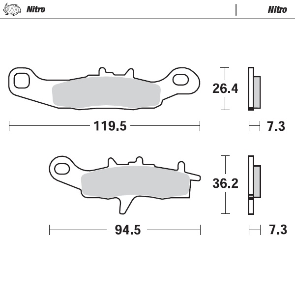 Moto-Master : Brake pad MX | Nitro