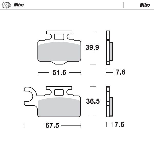 Moto-Master : Brake pad MX | Nitro