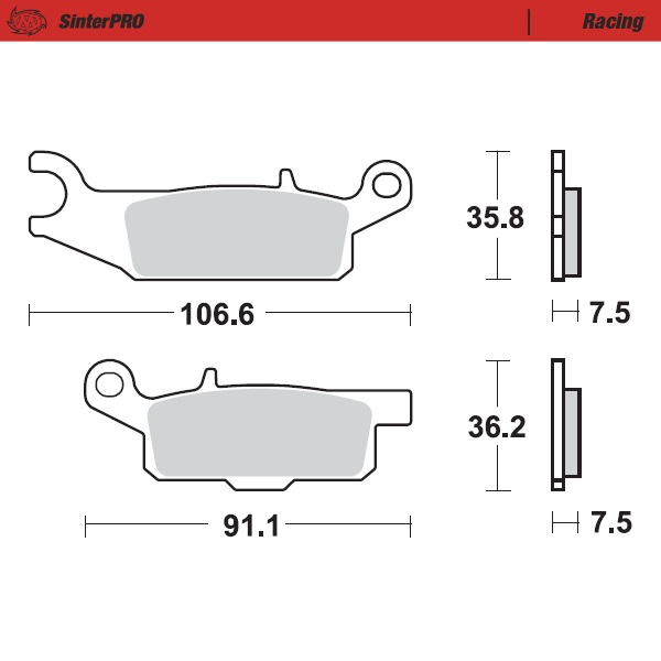 Moto-Master : Brake pad MX | Racing