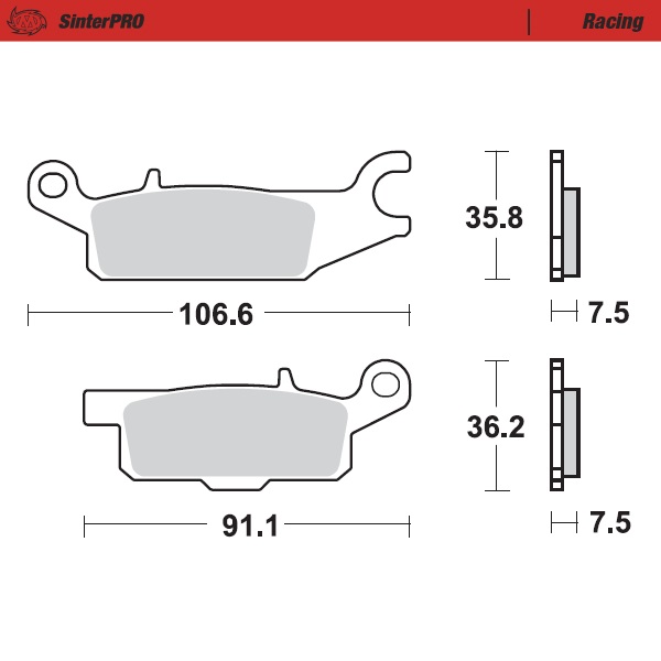 Moto-Master : Brake pad MX | Racing