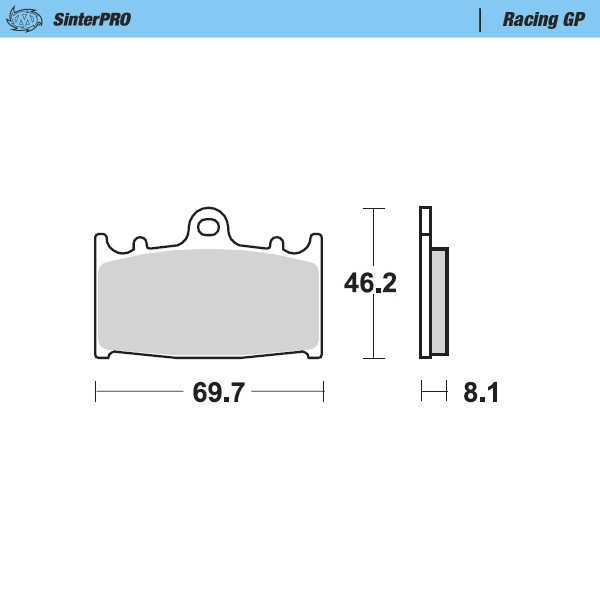 Moto-Master : Brake pad MX | Racing GP | Fits: SMR Supermoto Racing Caliper