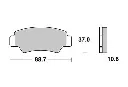 MINO : ( 35-825 ) M0825M  , Brake Pads Sinter , Fits : CF Moto    (sintered metal ) Medium for Wet condition