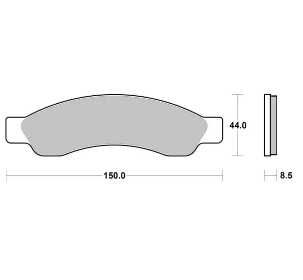 MINO : (35-829 ) CAN-AM  , Brake Pads Sinter , Fits : CAN-AM Meverick R (sintered metal ) Medium for Wet condition