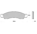 MINO Brake Pads Sinter , Fits :  (35-829-M) CAN-AM Meverick R , Front     (sintered metal )-Medium,Wet condition