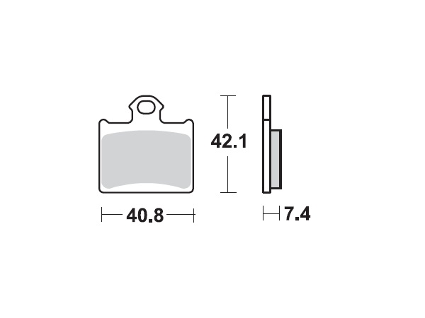 MINO Brake Pads Sinter , Fits :  ( 35-967 ) M0602M , KTM Rear     (sintered metal )-Medium,Wet condition