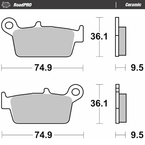 Moto-Master : Brake pad RoadPRO Ceramic