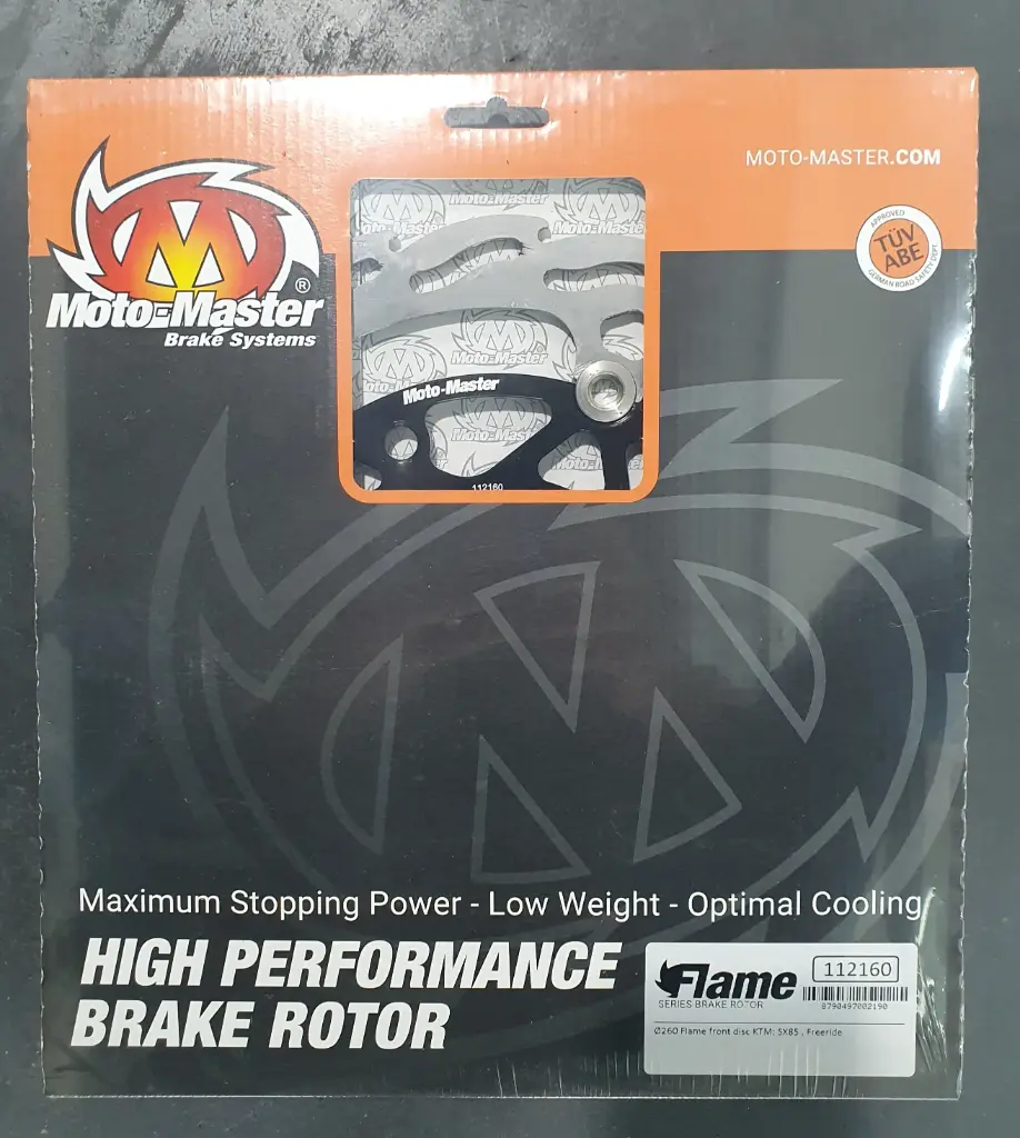 Moto-Master : Flame MX disc | Floating | Front | Ø260mm | Black | KTM: SX85, Freeride, Husqvarna: TC85 Selling Out